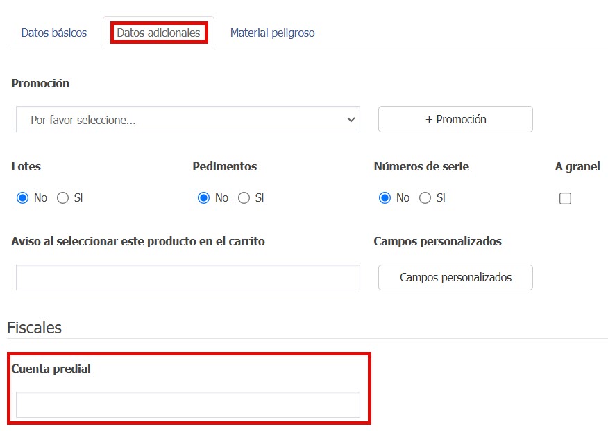 Donde colocar la cuenta predial en PVNUBE para emitir un CFDI de arrendamiento.