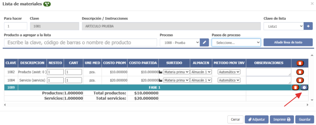 lista de materiales 1
