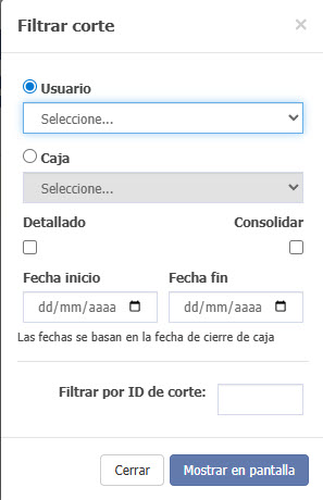filtrar corte