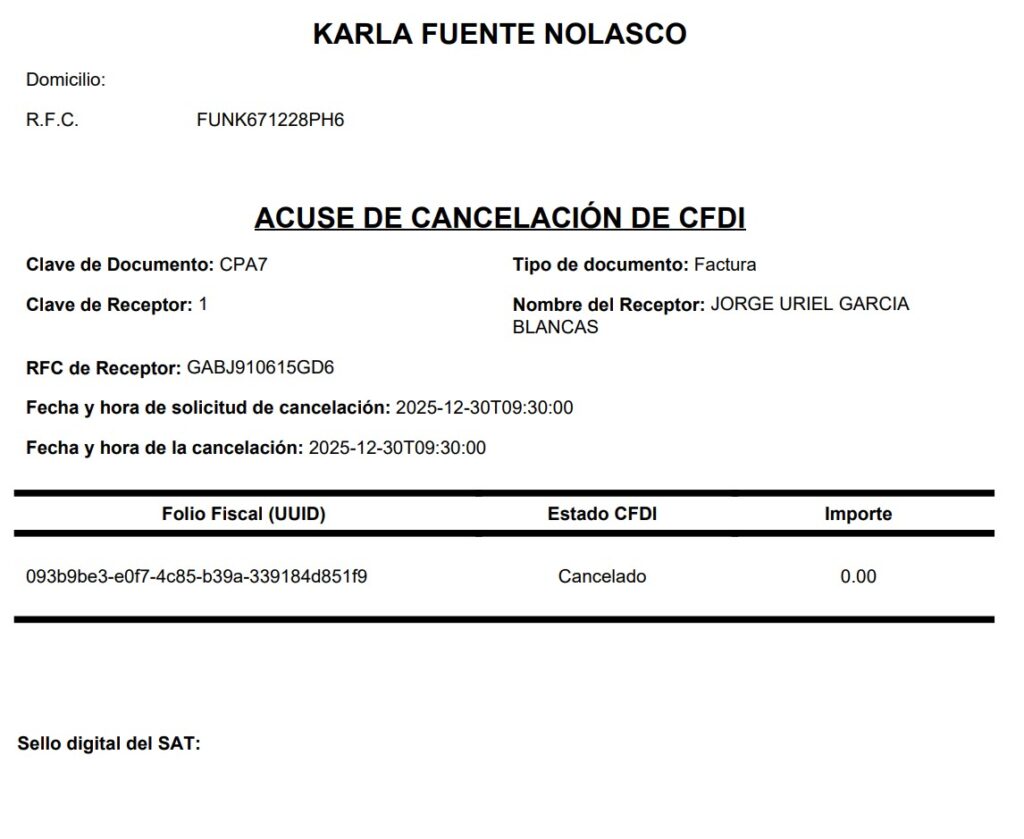 Acuse de cancelacion