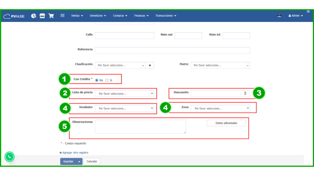 condiciones comerciales
