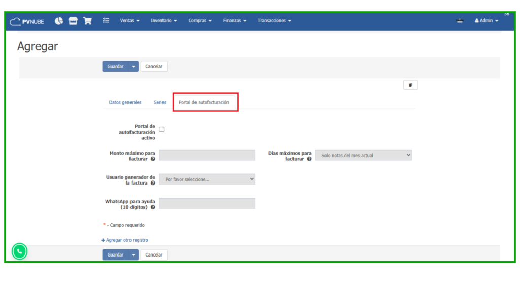 Portal de autofacturación