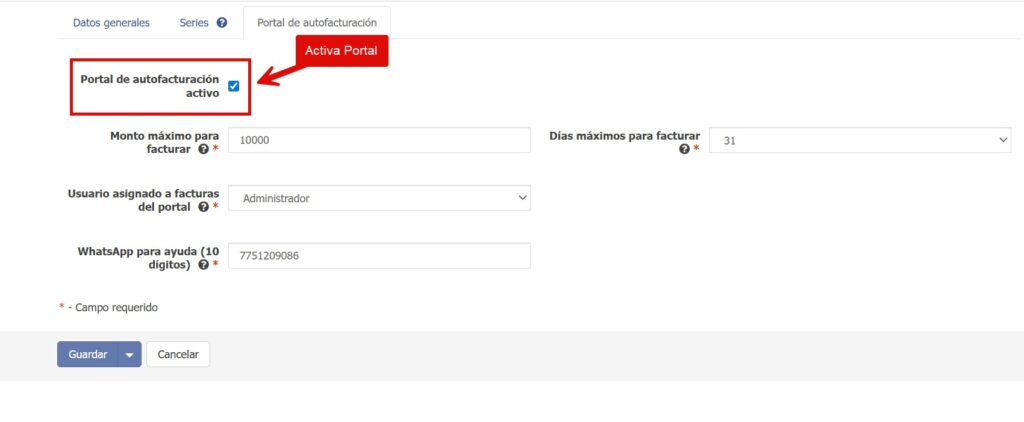 Portal autofacturacion